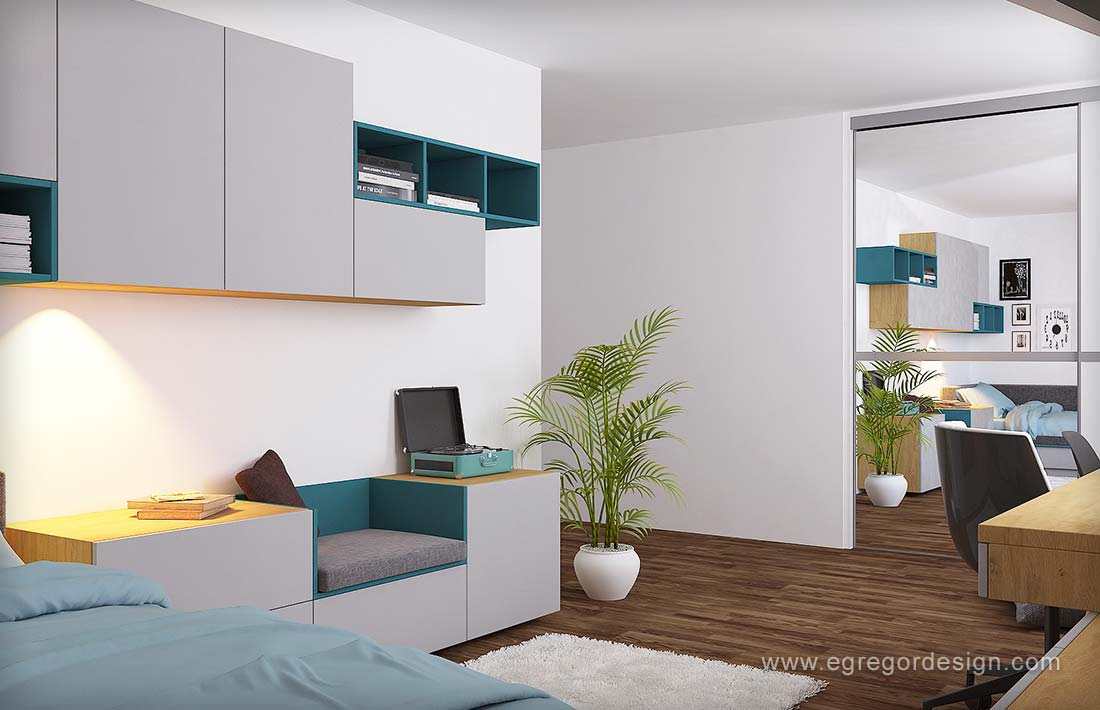 Mobila copil pal, design interior si mobilier pentru tineri casatoriti.